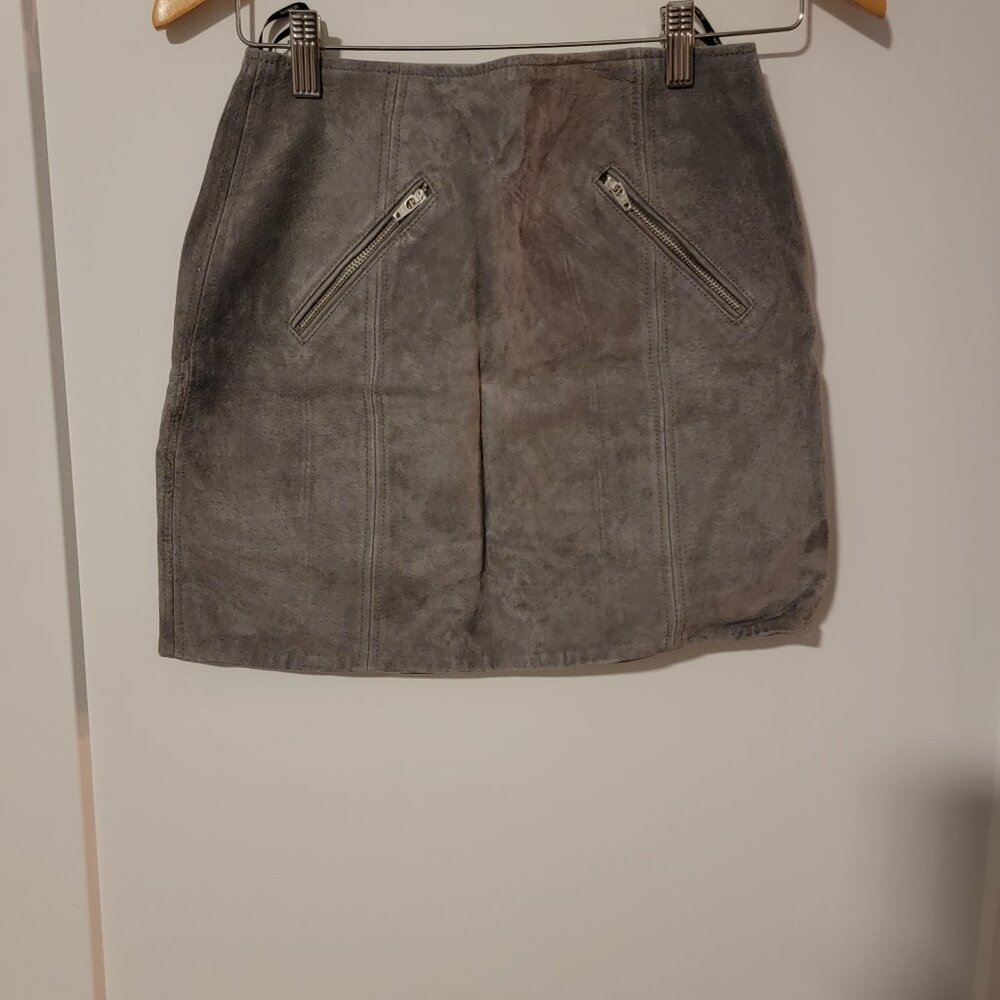 Gray mini skirt, waist 25